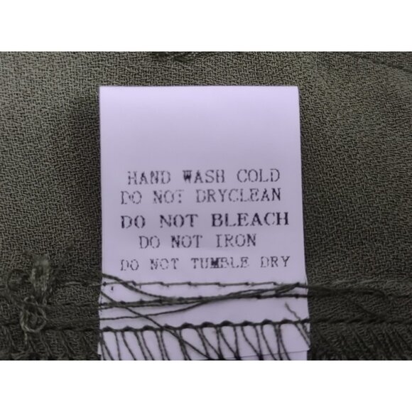 Davi & Dani Open Duster Sz S Green Embroidered Open Long Pockets Boho Hipster - Picture 10 of 11